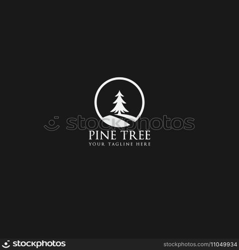 pine tree logo vector
