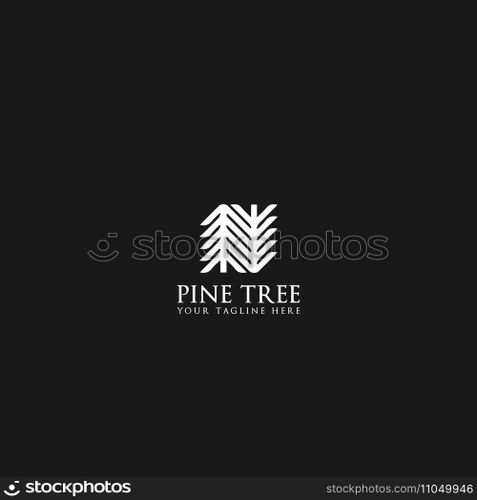 pine tree logo vector