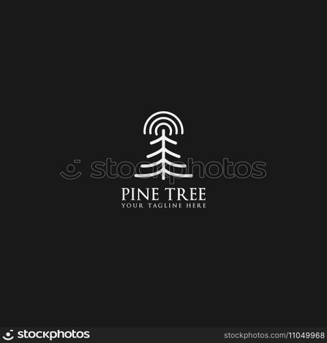 pine tree logo vector