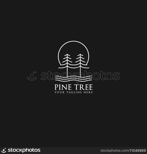 pine tree logo vector