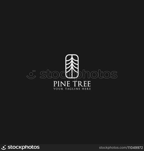 pine tree logo vector