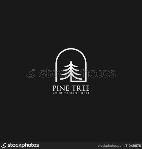 pine tree logo vector