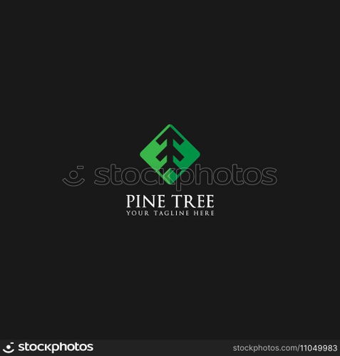 pine tree logo vector