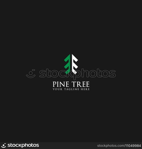 pine tree logo vector