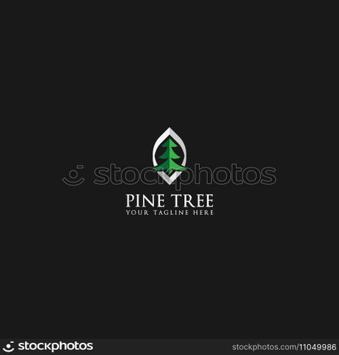 pine tree logo vector
