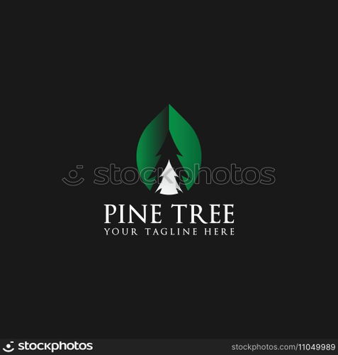 pine tree logo vector