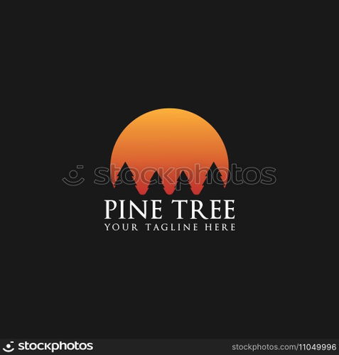 pine tree logo vector