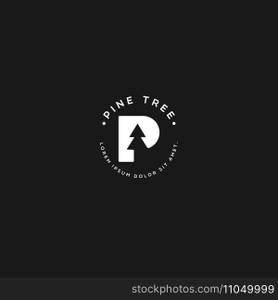 pine tree logo vector