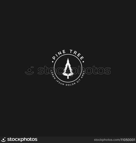 pine tree logo vector