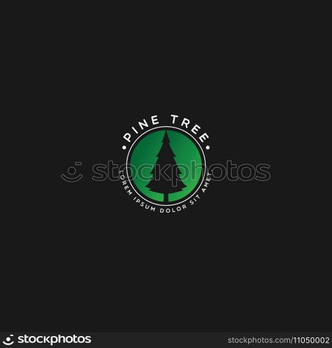 pine tree logo vector