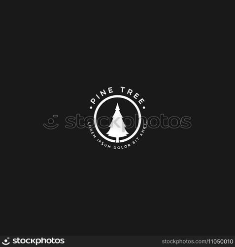 pine tree logo vector