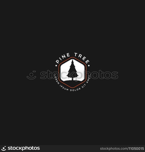 pine tree logo vector