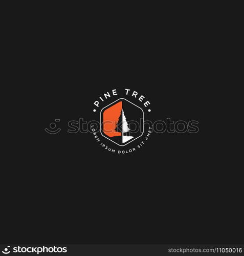 pine tree logo vector