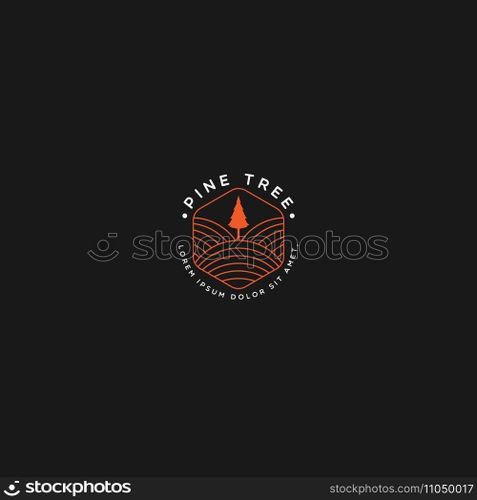 pine tree logo vector