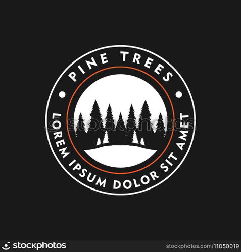 pine tree logo vector 