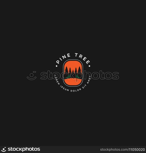 pine tree logo vector