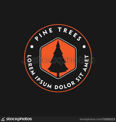 pine tree logo vector