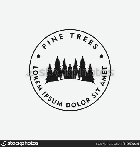 pine tree logo vector