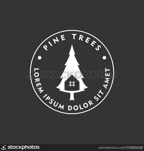 pine tree logo vector