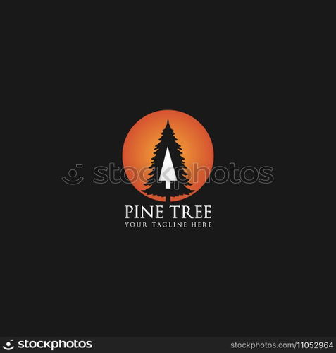 pine tree logo vector