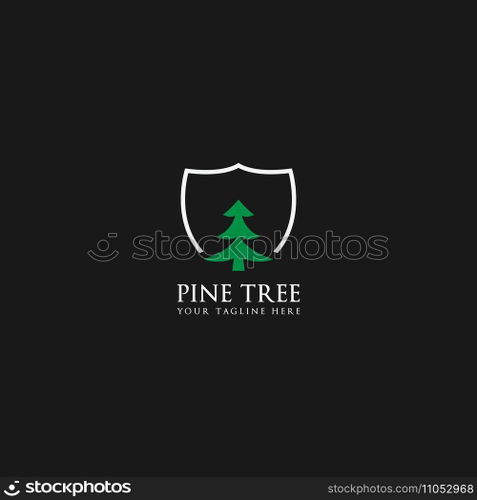 pine tree logo vector