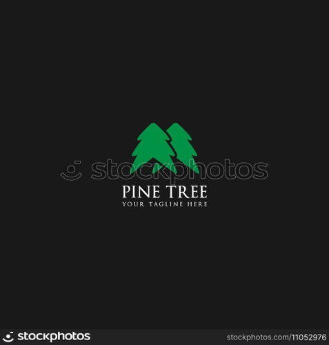 pine tree logo vector