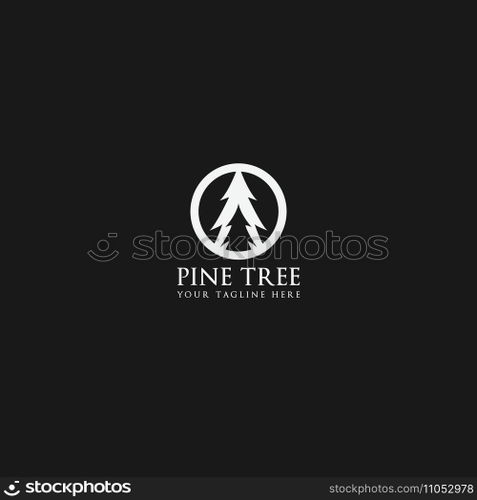pine tree logo vector