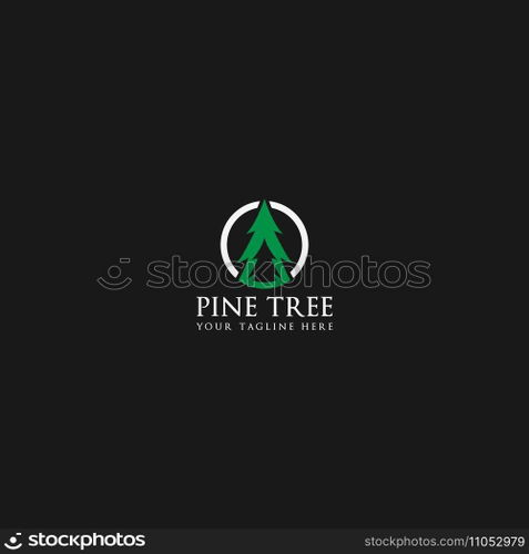pine tree logo vector