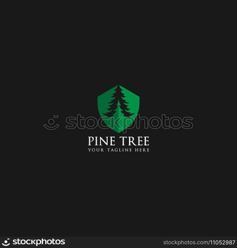 pine tree logo vector