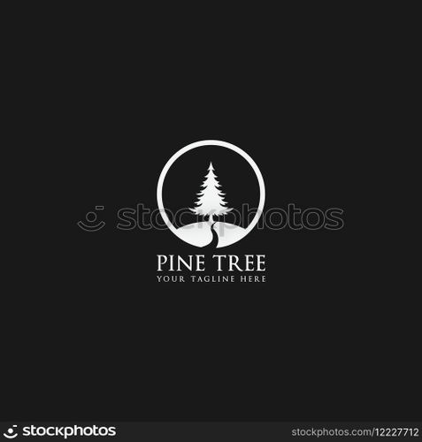 pine tree logo vector