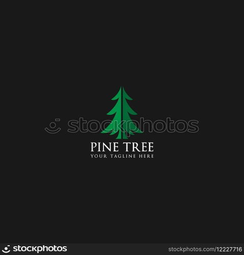 pine tree logo vector