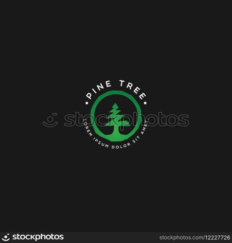 pine tree logo vector