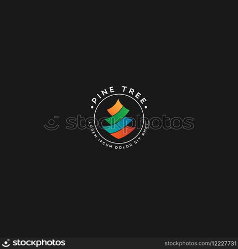 pine tree logo vector