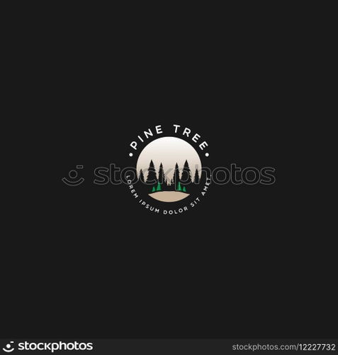 pine tree logo vector