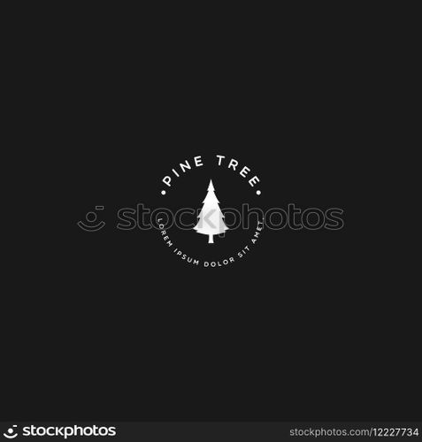 pine tree logo vector