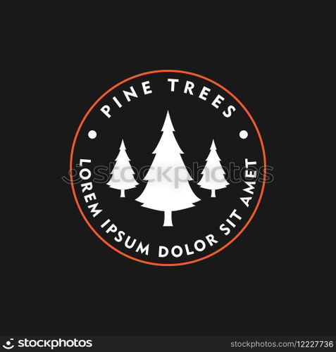 pine tree logo vector