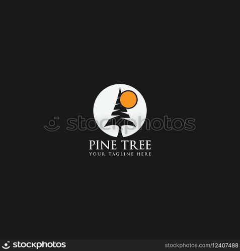 pine tree logo vector