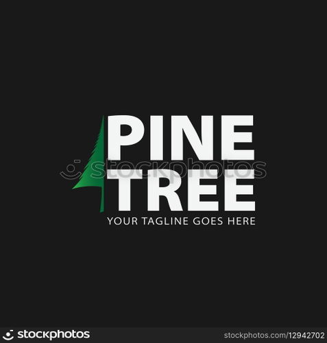 pine tree logo vector