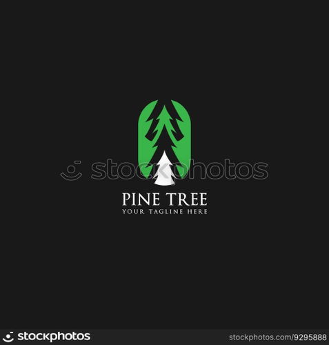 pine tree logo vector