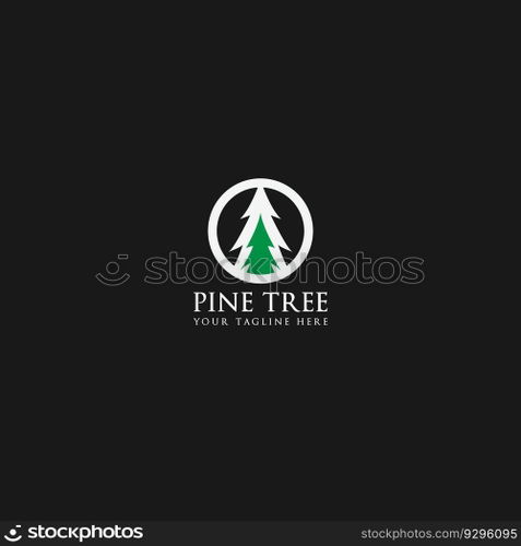 pine tree logo vector