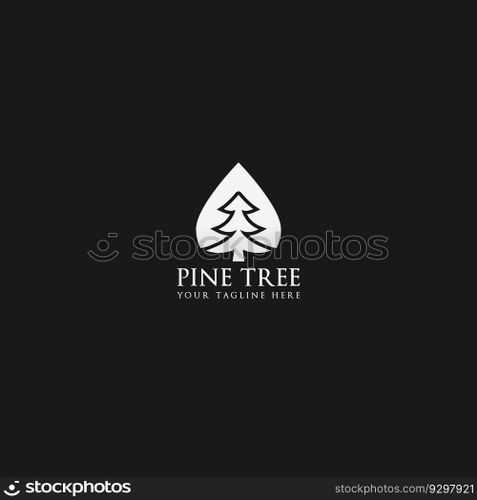 pine tree logo vector