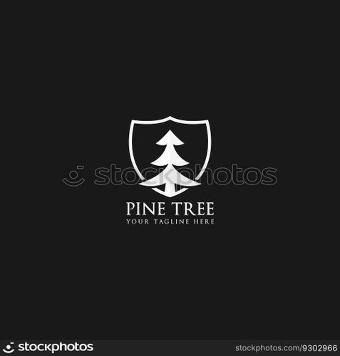 pine tree logo vector
