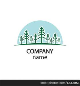 Pine tree logo vector icon illustration design