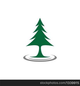 Pine tree vector icon illustration design