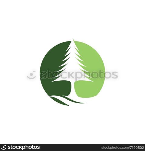 Pine tree vector icon illustration design