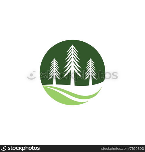 Pine tree vector icon illustration design