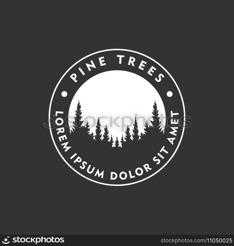 pine trees logo vector
