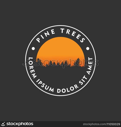 pine trees logo vector