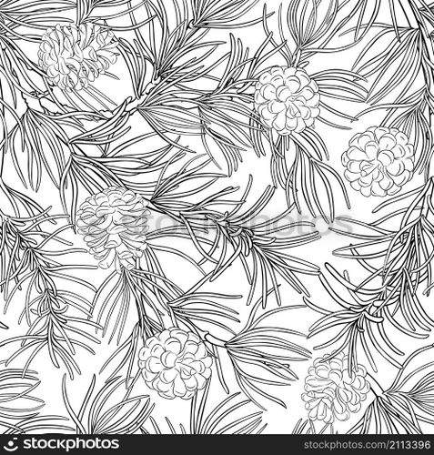 pine vector pattern on white background. pine pattern vector