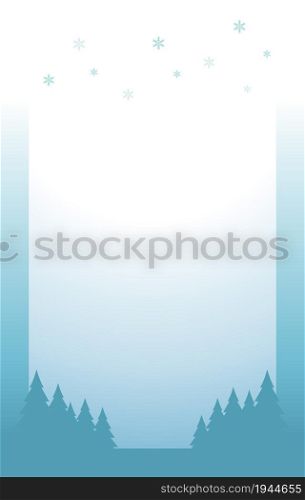 Pine Winter Snow Snowflake Holiday Invitation Card Frame Background Template